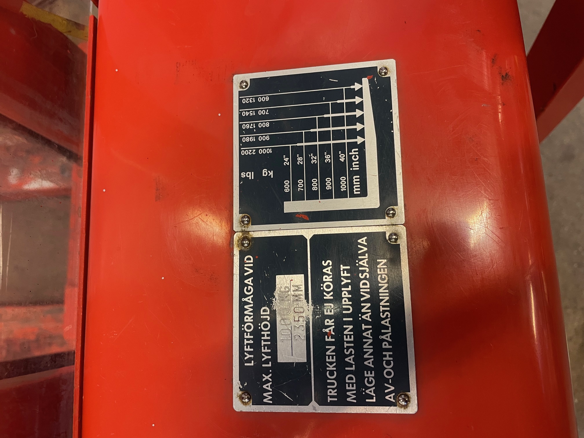 BT SV1000B/5 handdragen staplare i lager bild 3